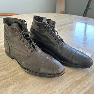 Alexander McQueen lace up ankle brown boots